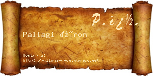 Pallagi Áron névjegykártya